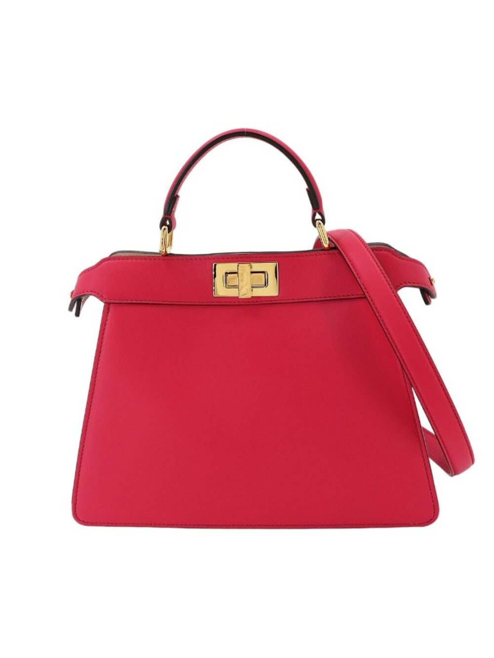 Fendi Peekaboo ISeeU Small 2-Way Bag Leather Pink